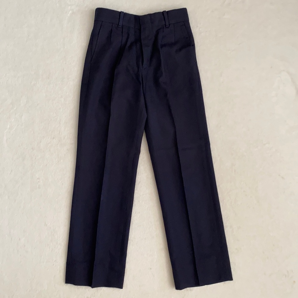 {VTG} Christian Dior | 80s 90s Jeune Homme Slim Pleated Dress Pants Blue (8)